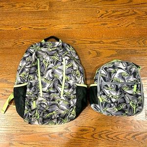 Lands End Kids Classmate Medium Backpack + Insulated Soft Sided Lunch Box